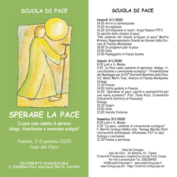 scuola di pace - sperare la pace - faenza 3-5 gennaio 2020